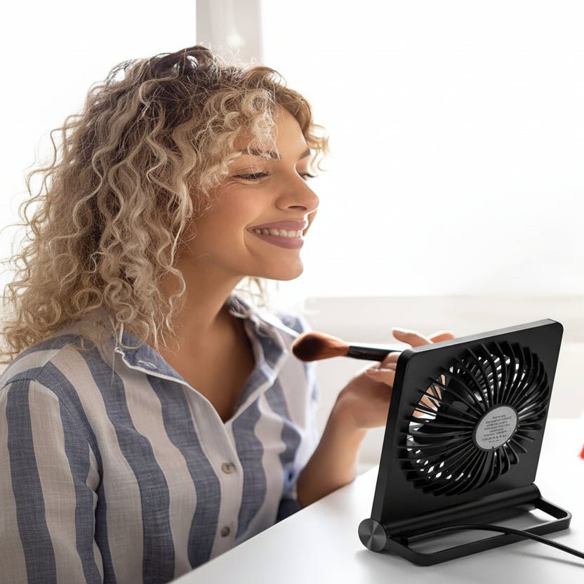 Ventilateur de bureau USB compact avec débit d'air réglable