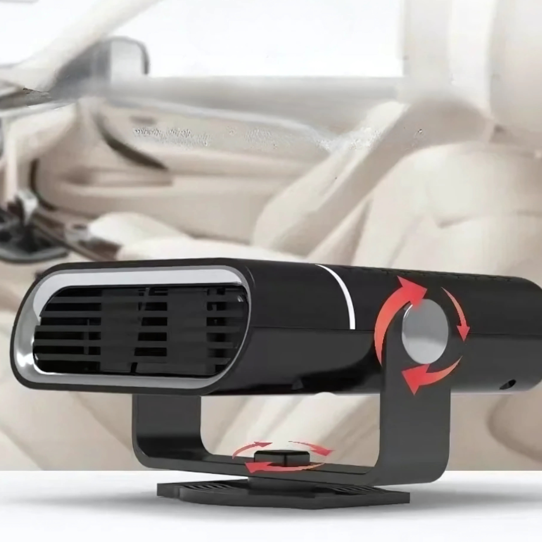Skanto | Chauffage de voiture & Dégivreur de vitres | 12V USB Portable | Noir