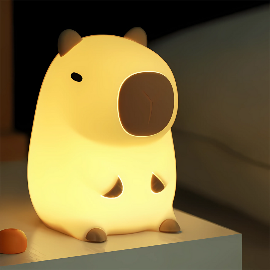 Veilleuse Capybara Luminosité Réglable Silicone