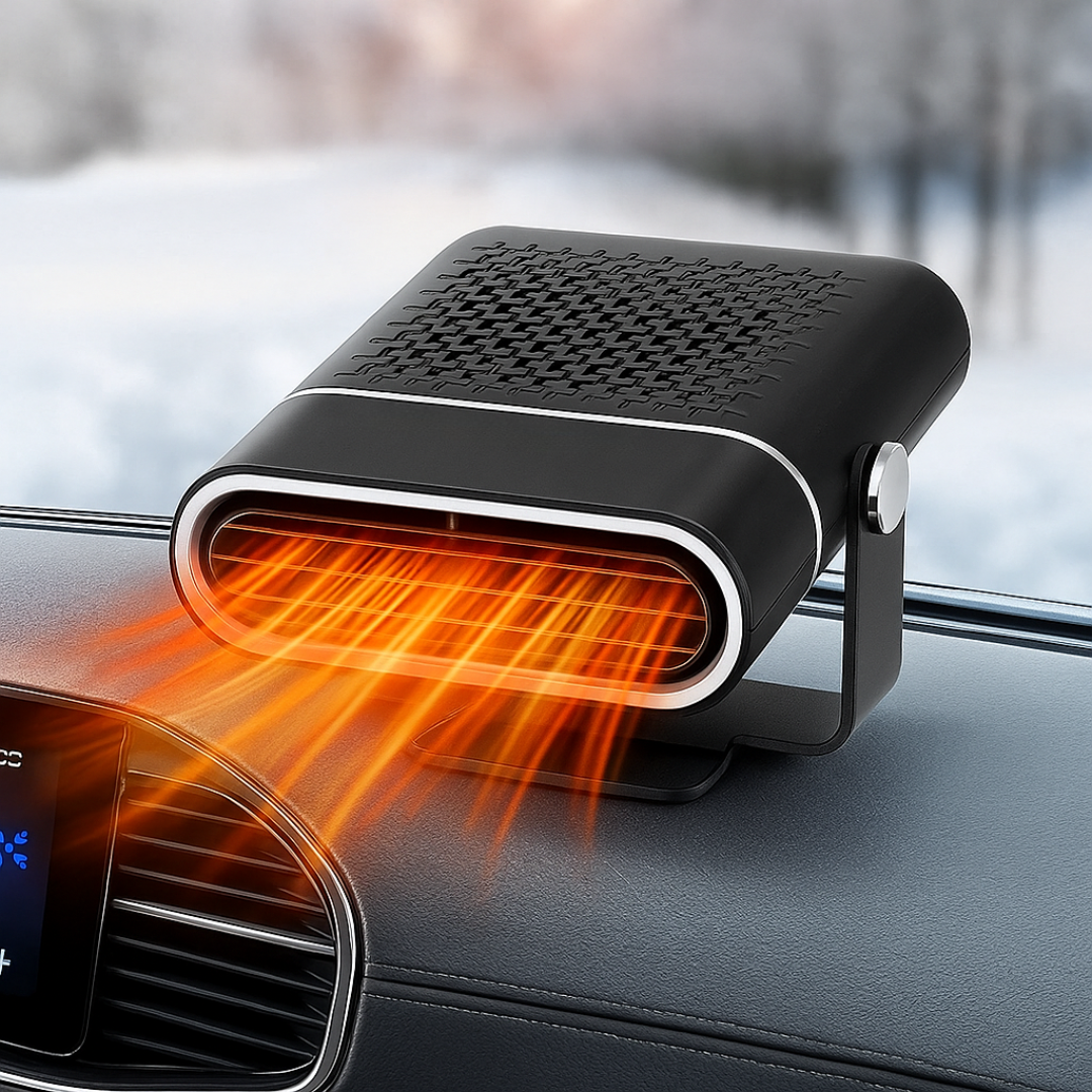 Skanto | Chauffage de voiture & Dégivreur de vitres | 12V USB Portable | Noir