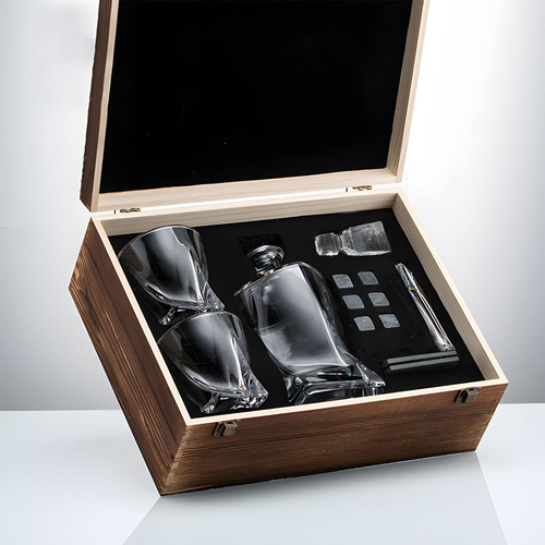 Carafe et Set de Verres à Whiskey en Cristal de Luxe - WhiskeyWave