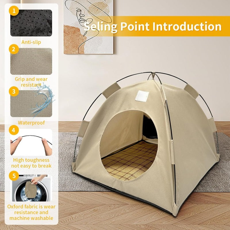 CozyNest™ | Tente pour animaux de compagnie – Pliable, douce et calme pour les chats et les petits chiens