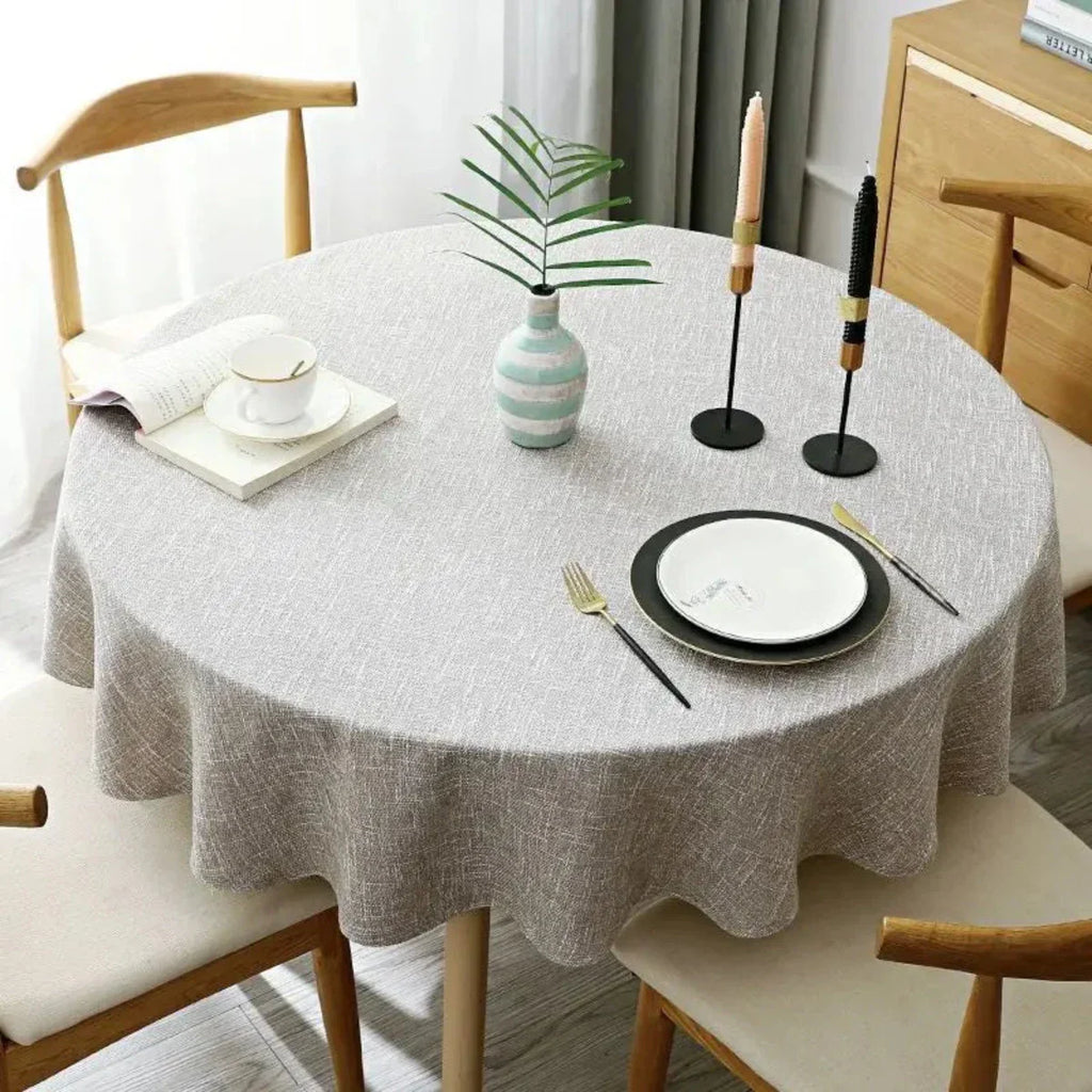 Nappe en Lin avec Structure Tissée pour une Table Élégante et Pratique