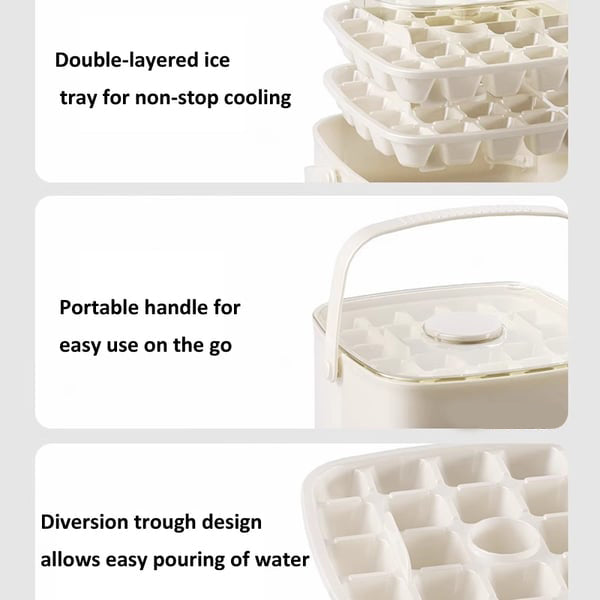 IceStack™ | Moule à glaçons – Empilable, étanche et à 2 couches