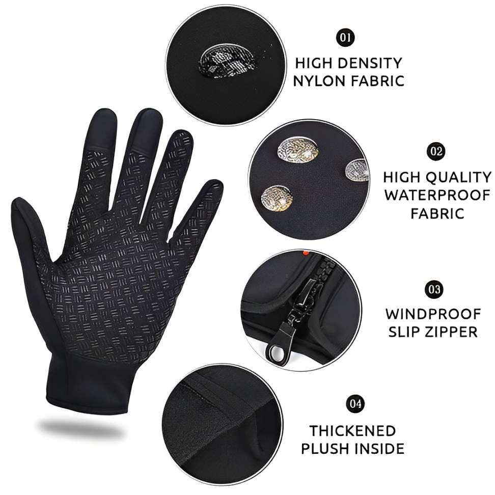 Skanto | Gants Chauffants Électriques Gants de Vélo Gants de Ski pour Adultes