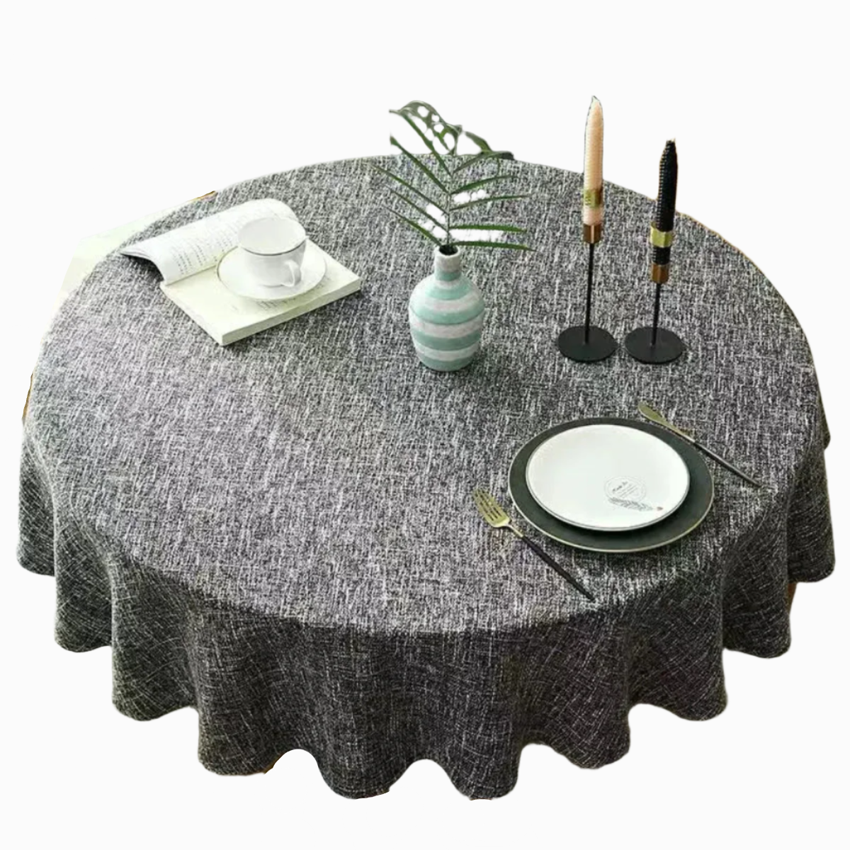 Nappe en Lin avec Structure Tissée pour une Table Élégante et Pratique
