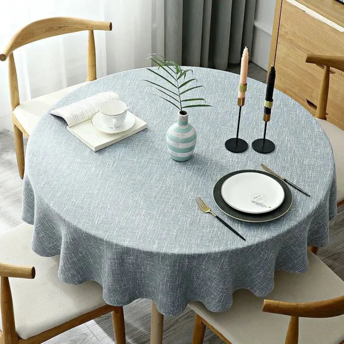 Nappe en Lin avec Structure Tissée pour une Table Élégante et Pratique