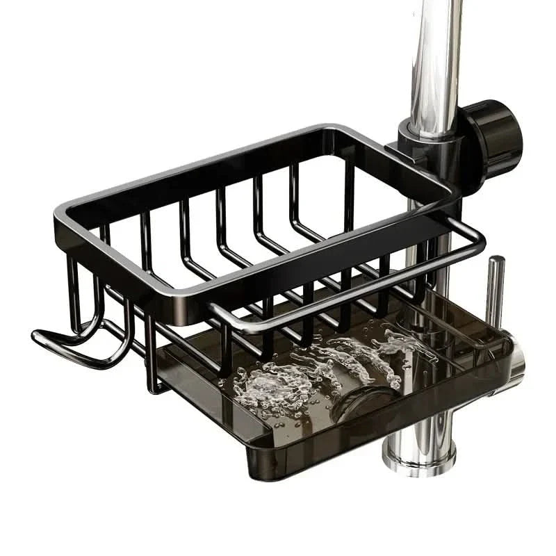 Organisateur de lavabo en aluminium - Gardez votre espace propre