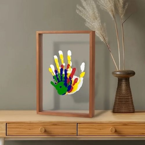 50% DE RÉDUCTION | HeartNest™ | Cadre souvenir – Empreintes de mains et de pattes pour la maison et le cadeau