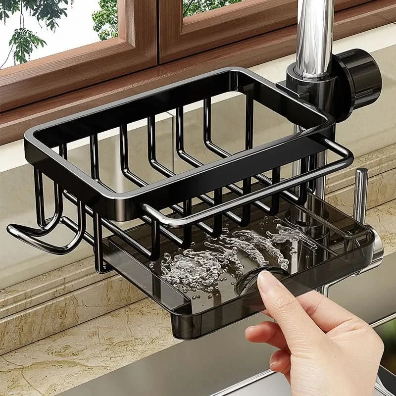 Organisateur de lavabo en aluminium - Gardez votre espace propre