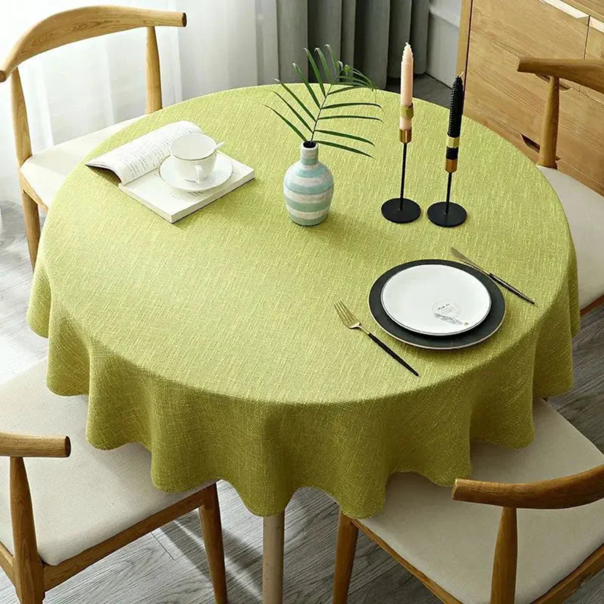 Nappe en Lin avec Structure Tissée pour une Table Élégante et Pratique