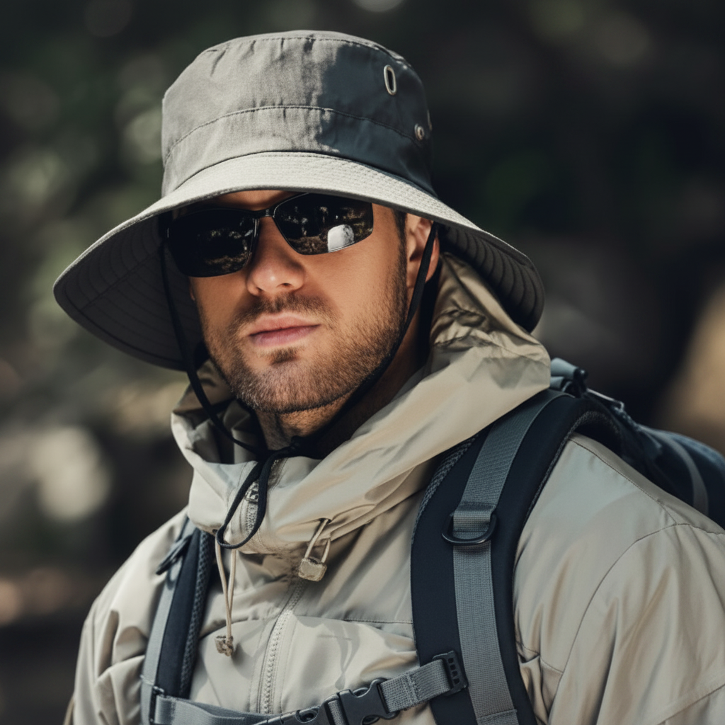 SOLGUARD - Chapeau de soleil à large bord respirant avec protection UV conçu pour le confort en extérieur, les voyages et la sécurité au soleil toute la journée