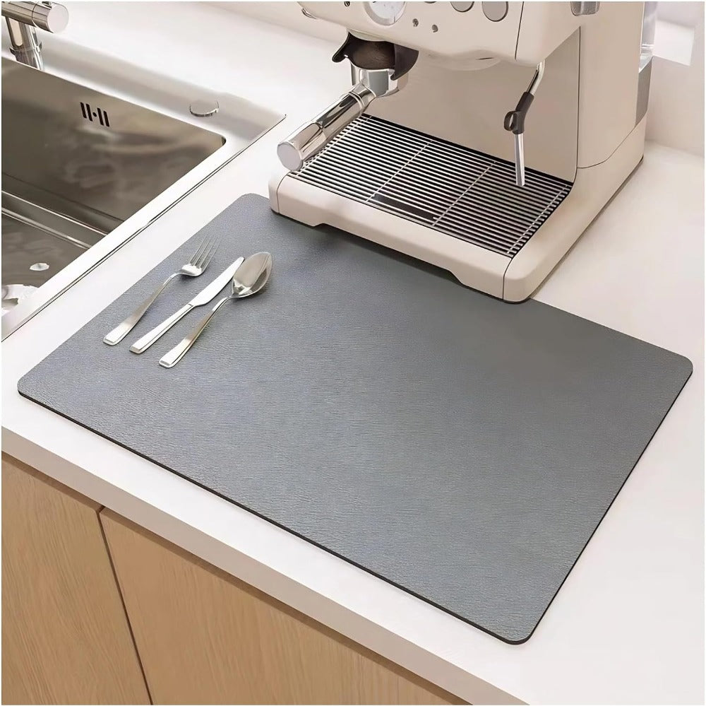 Tapis de cuisine rectangulaire pour sécher la vaisselle et les verres