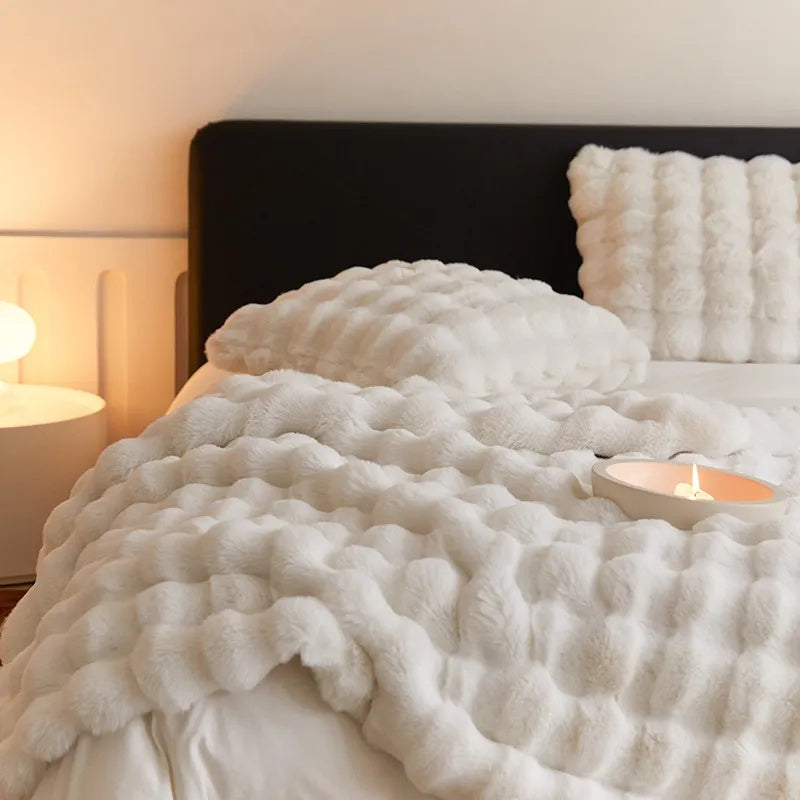 Couverture en Fausse Fourrure Lapin