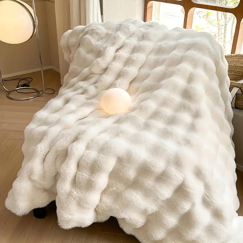 Couverture en Fausse Fourrure Lapin