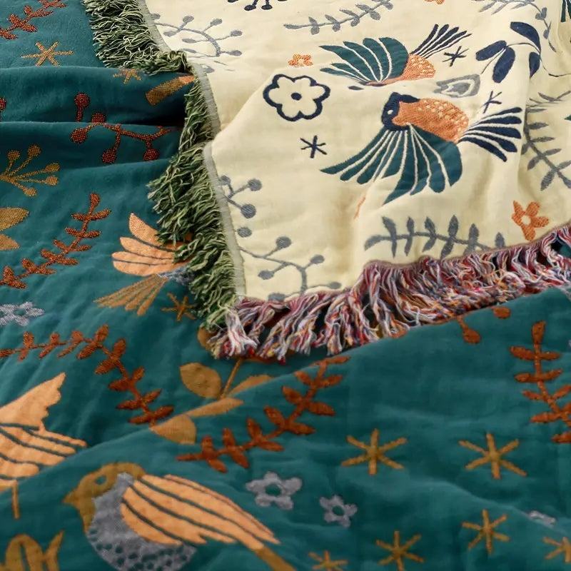 Couverture Scandinave Réversible | Couverture en Coton 100%