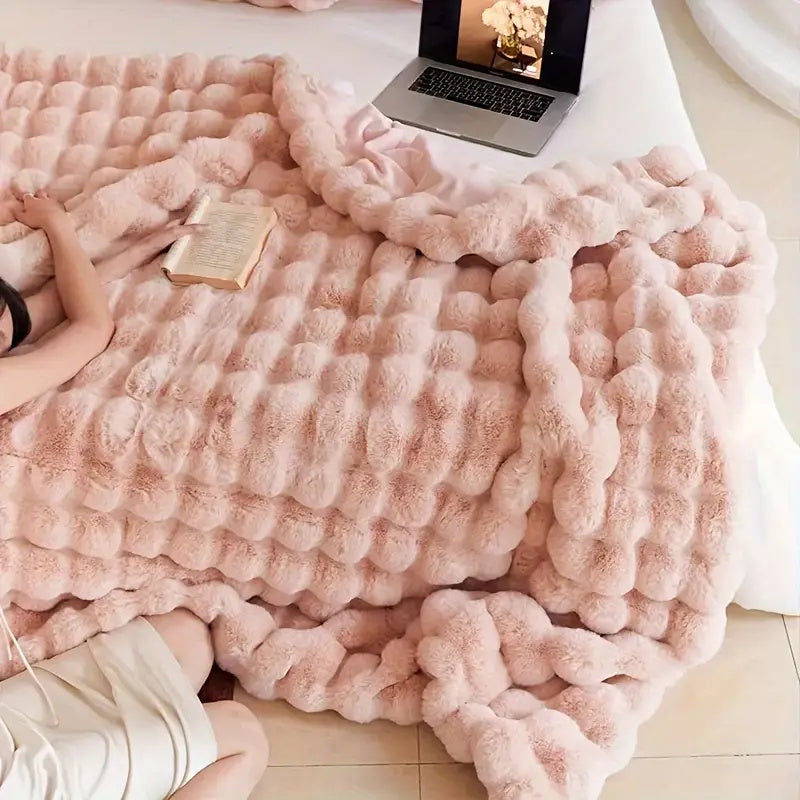 Couverture en Fausse Fourrure Lapin