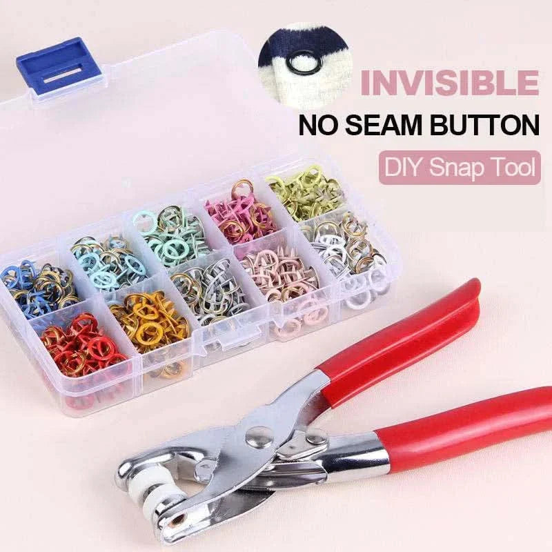 Fermeture sans couture : boutons-pression faciles à attacher