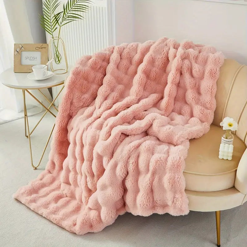 Couverture en Fausse Fourrure Lapin