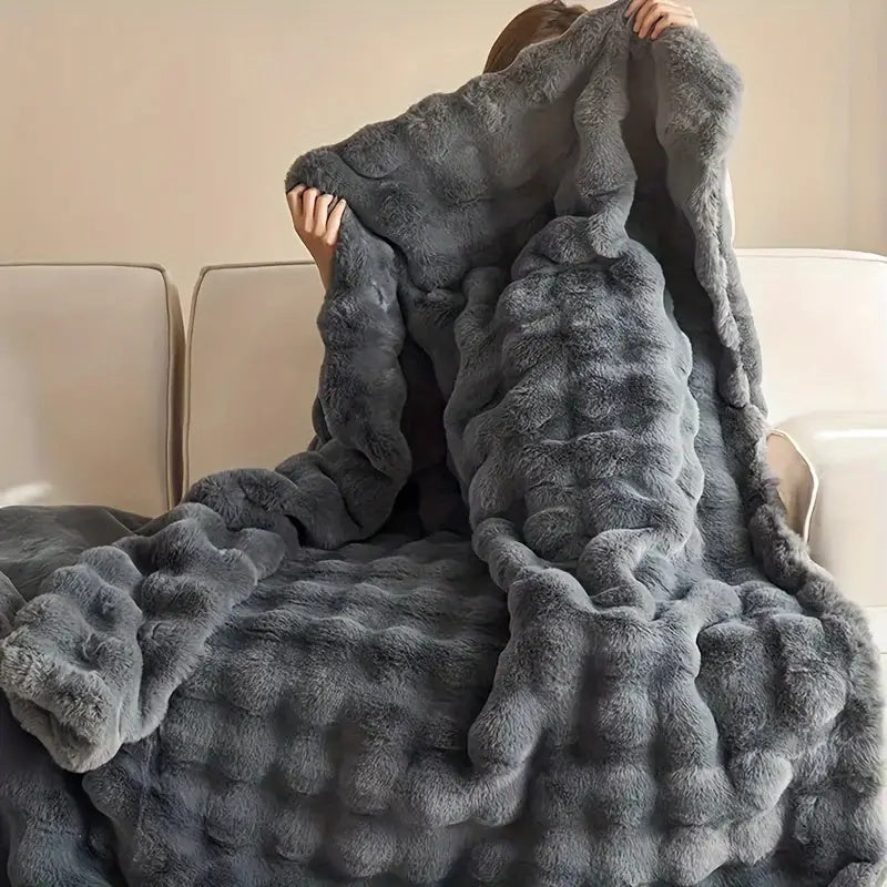 Couverture en Fausse Fourrure Lapin