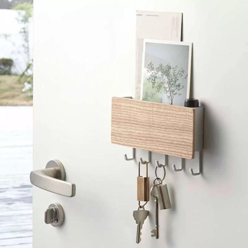 KeyOrganize Porte-clés mural en bois | Multifonctionnel & Élégant | Décoration murale & Rangement