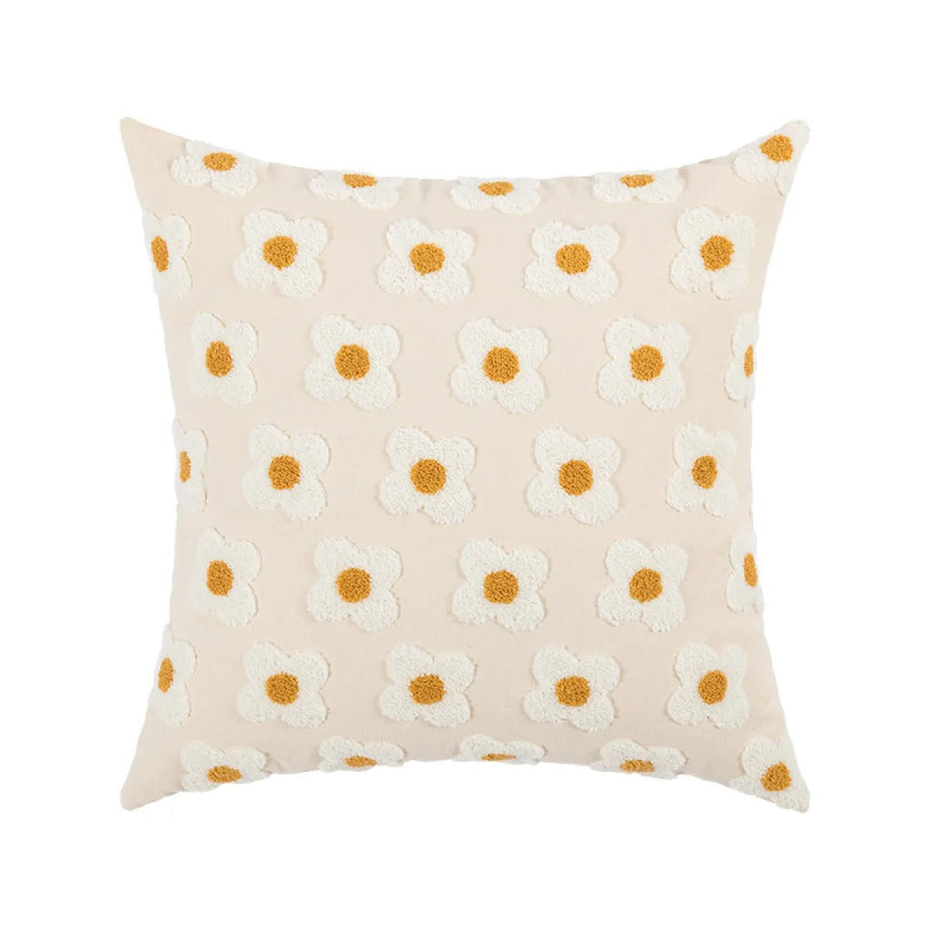 Housse de Coussin Jacquard Avec Broderie 45x45 Cm
