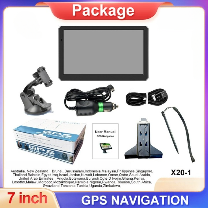 Système de navigation GPS pour voiture et camion de 7" avec trafic en temps réel