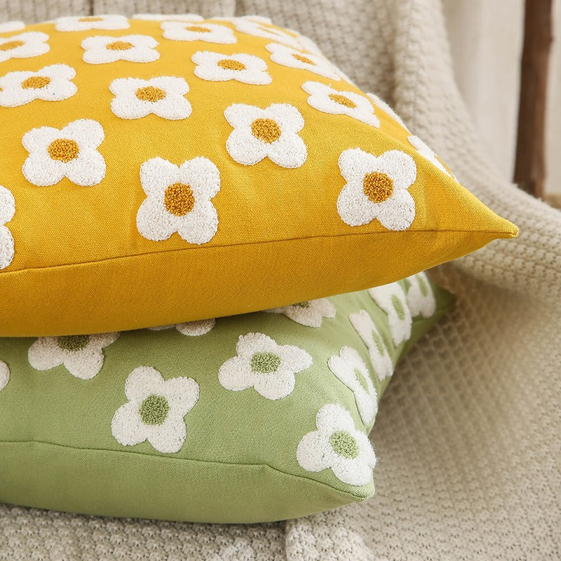 Housse de Coussin Jacquard Avec Broderie 45x45 Cm