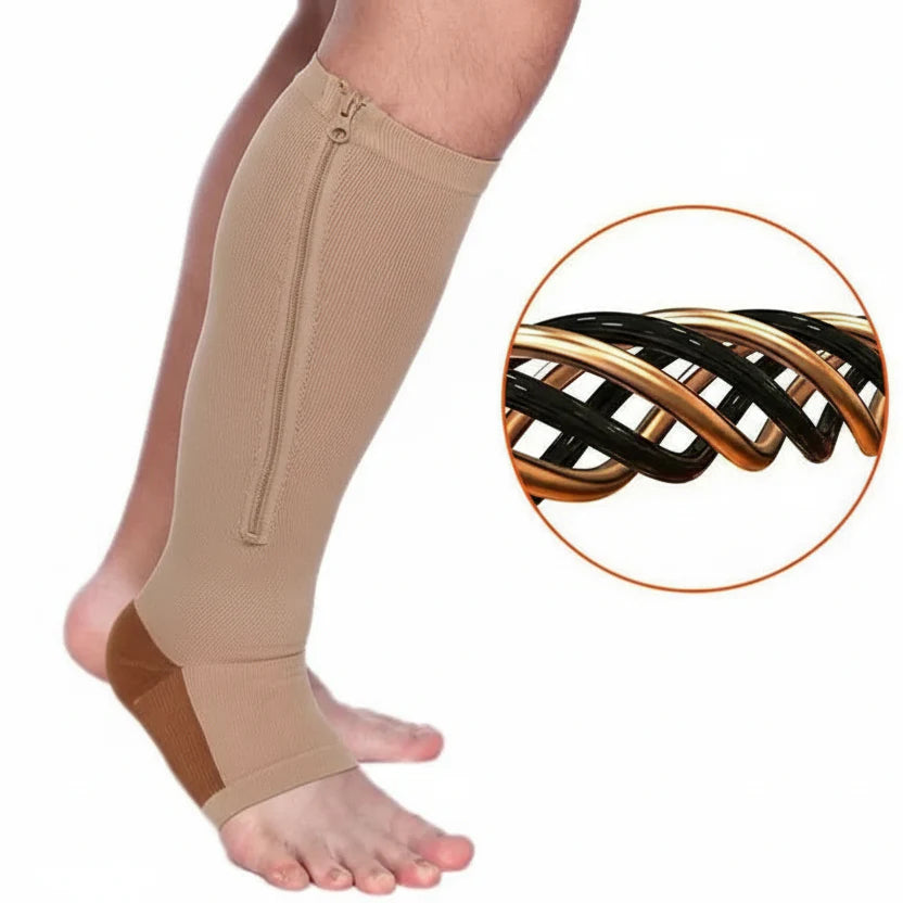 CIRCULARELIEF – Chaussettes de compression avec fermeture éclair pour soutien et soulagement
