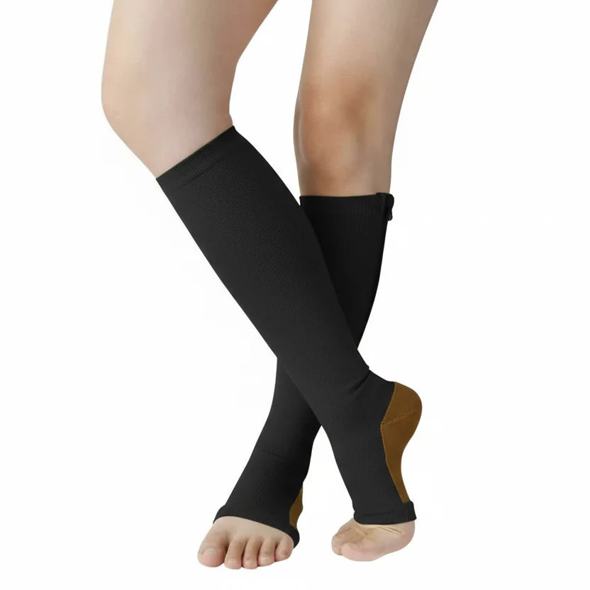 CIRCULARELIEF – Chaussettes de compression avec fermeture éclair pour soutien et soulagement