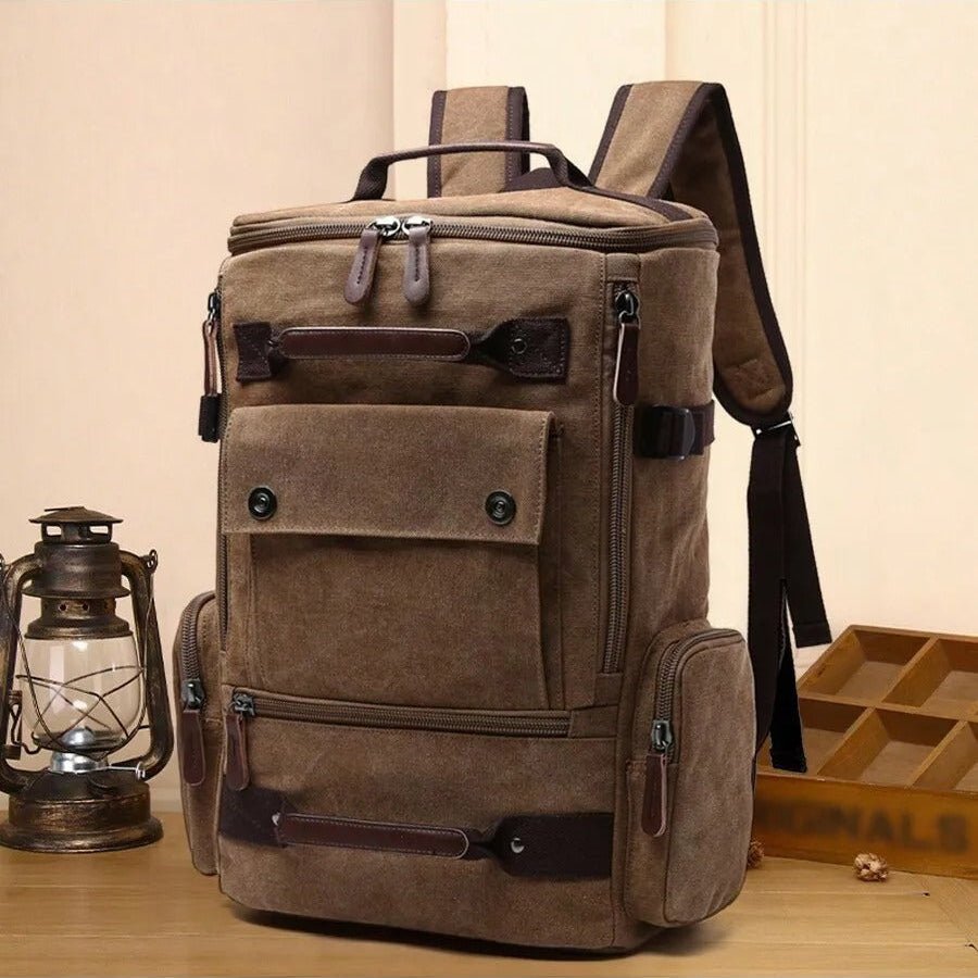 VINTAGECANVAS Sac à dos – Élégant & Fonctionnel avec compartiment pour ordinateur portable pour le quotidien & l'aventure