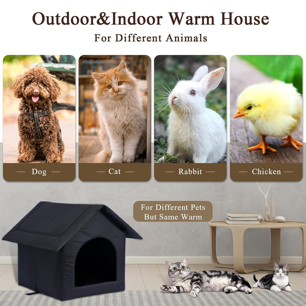 Maison pour Animaux Extérieure Résistante aux Intempéries Toute Saison pour Chats et Chiens