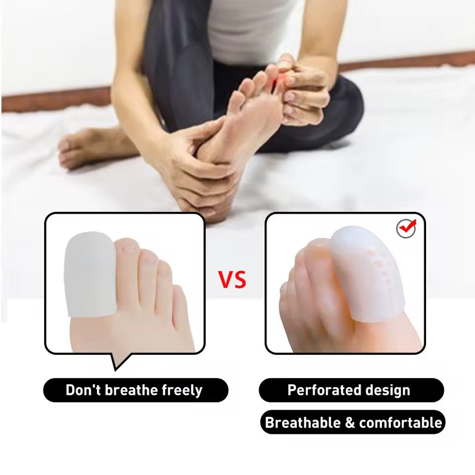 Garde-orteils en silicone unisexe pour soulagement des oignons et des ampoules