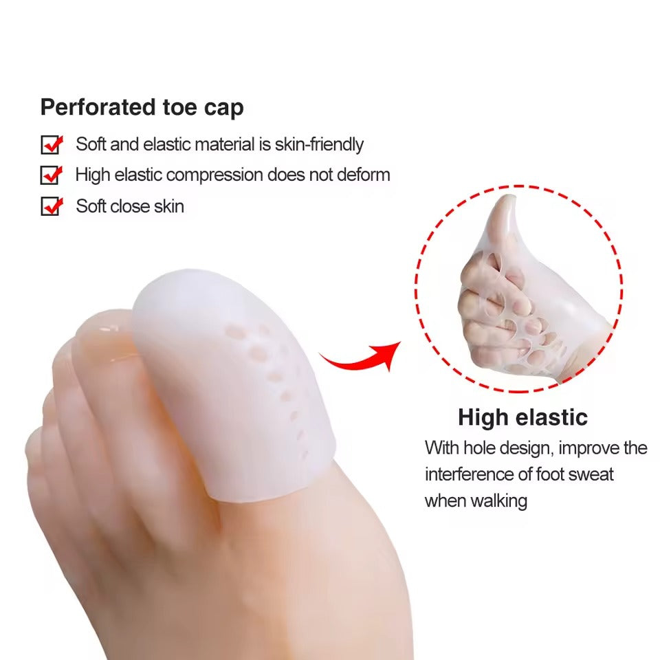 Garde-orteils en silicone unisexe pour soulagement des oignons et des ampoules