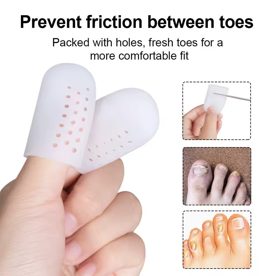 Garde-orteils en silicone unisexe pour soulagement des oignons et des ampoules