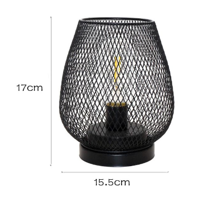 Sandsberg | Lampes de table atmosphériques | Lumière chaude au design en treillis métallique | Ensemble de 2