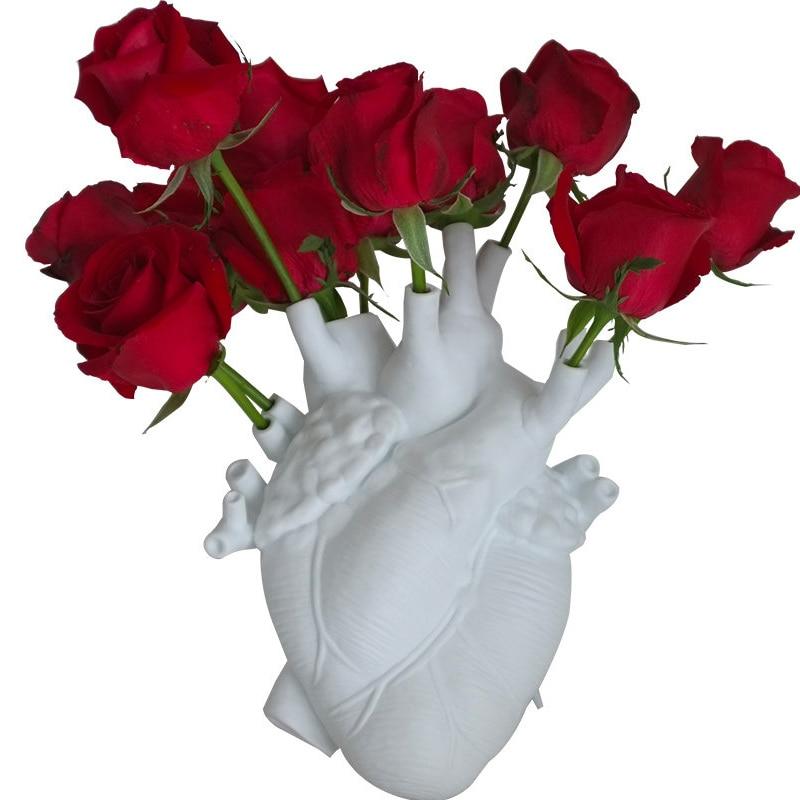 Vase en Forme de Cœur Créatif – Artistique et Élégant pour Tout Intérieur