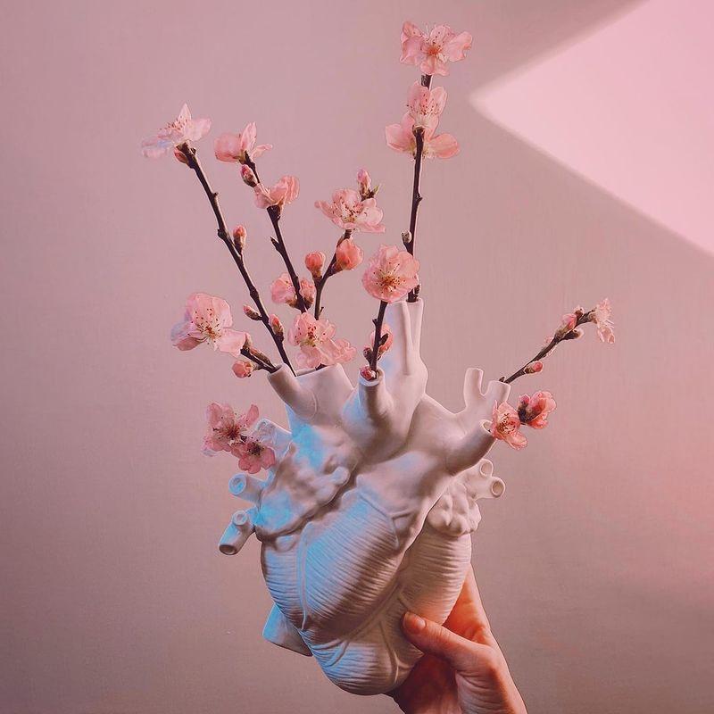Vase en Forme de Cœur Créatif – Artistique et Élégant pour Tout Intérieur