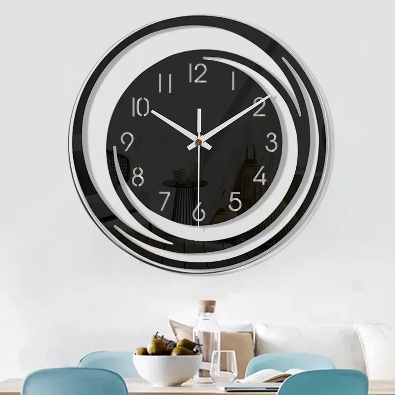 InfinityGlow Horloge Murale - Mécanisme Silencieux et Design Moderne