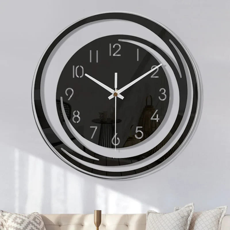 InfinityGlow Horloge Murale - Mécanisme Silencieux et Design Moderne