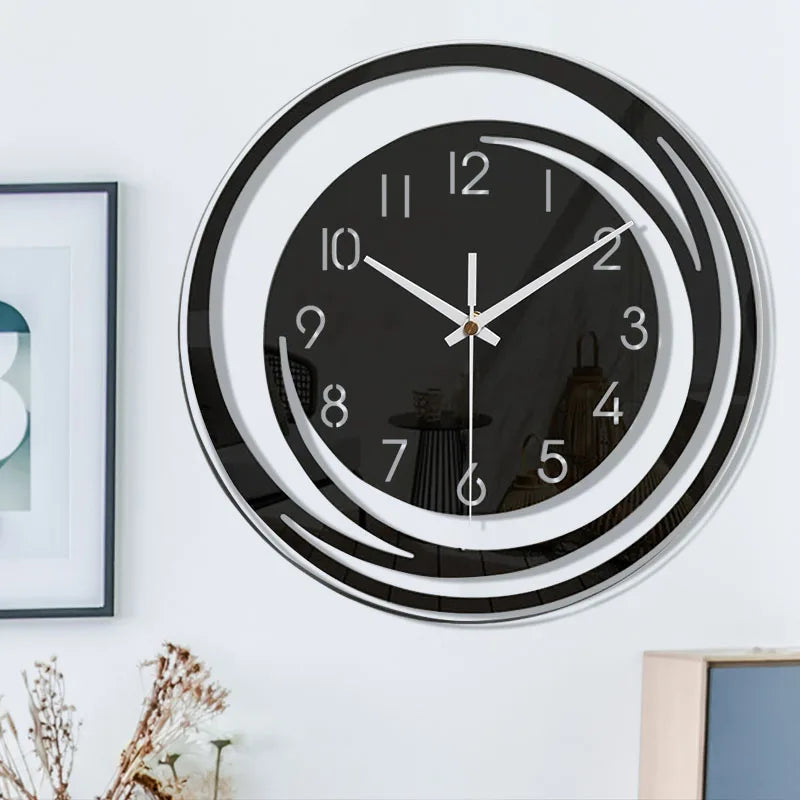 InfinityGlow Horloge Murale - Mécanisme Silencieux et Design Moderne