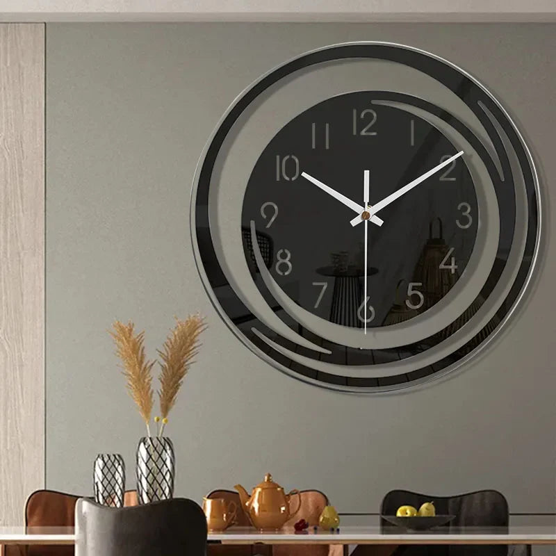 InfinityGlow Horloge Murale - Mécanisme Silencieux et Design Moderne