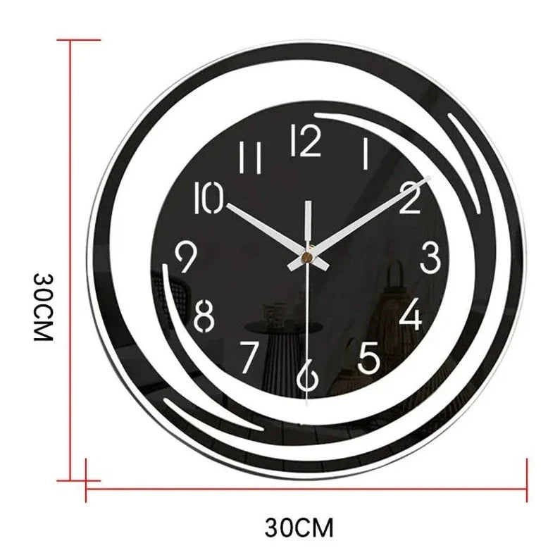 InfinityGlow Horloge Murale - Mécanisme Silencieux et Design Moderne