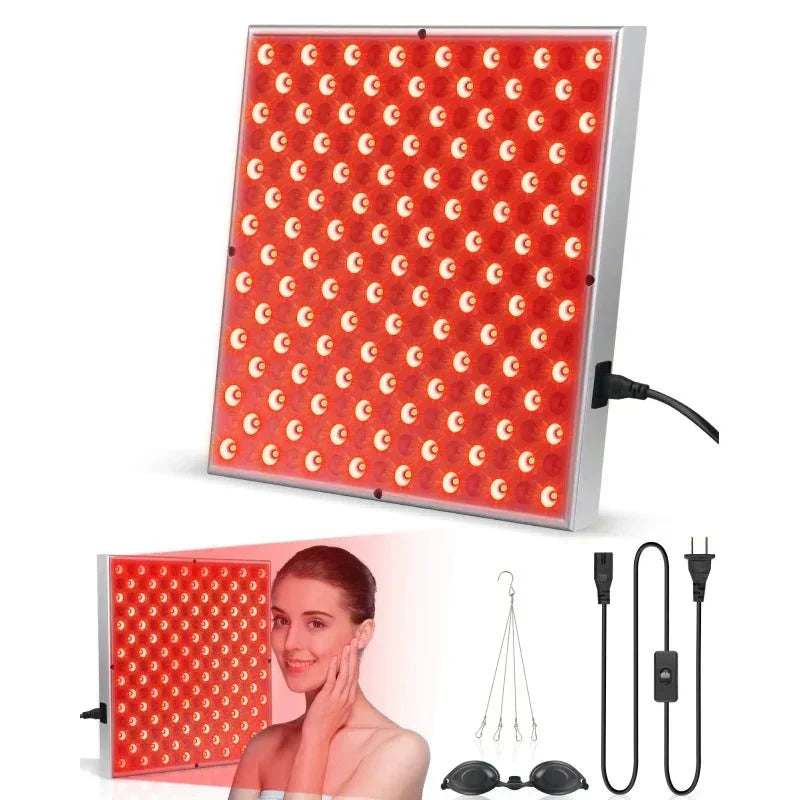 Panneau de thérapie par lumière infrarouge – 225 LED Rouge & Infrarouge – Régénération de la peau, soulagement de la douleur & détente à domicile