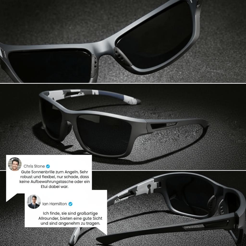POLARSPORTX Pro – Lunettes de sport polarisées avec protection UV400 pour les activités de plein air et la vie quotidienne