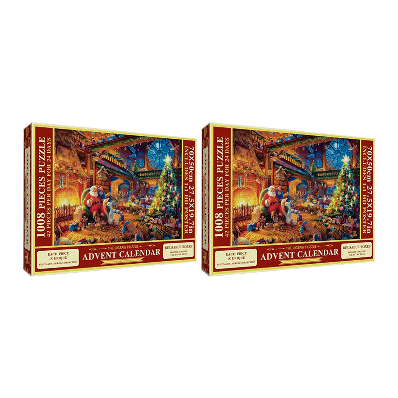 Calendrier de l'Avent Puzzles de Noël - 24 Jours de Compte à Rebours