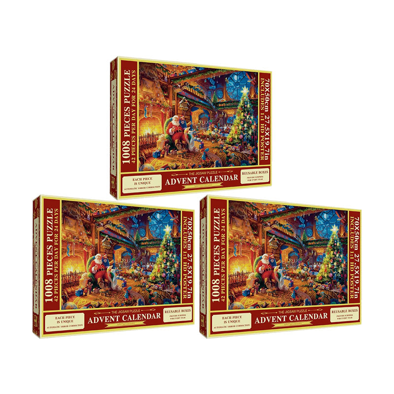 Calendrier de l'Avent Puzzles de Noël - 24 Jours de Compte à Rebours