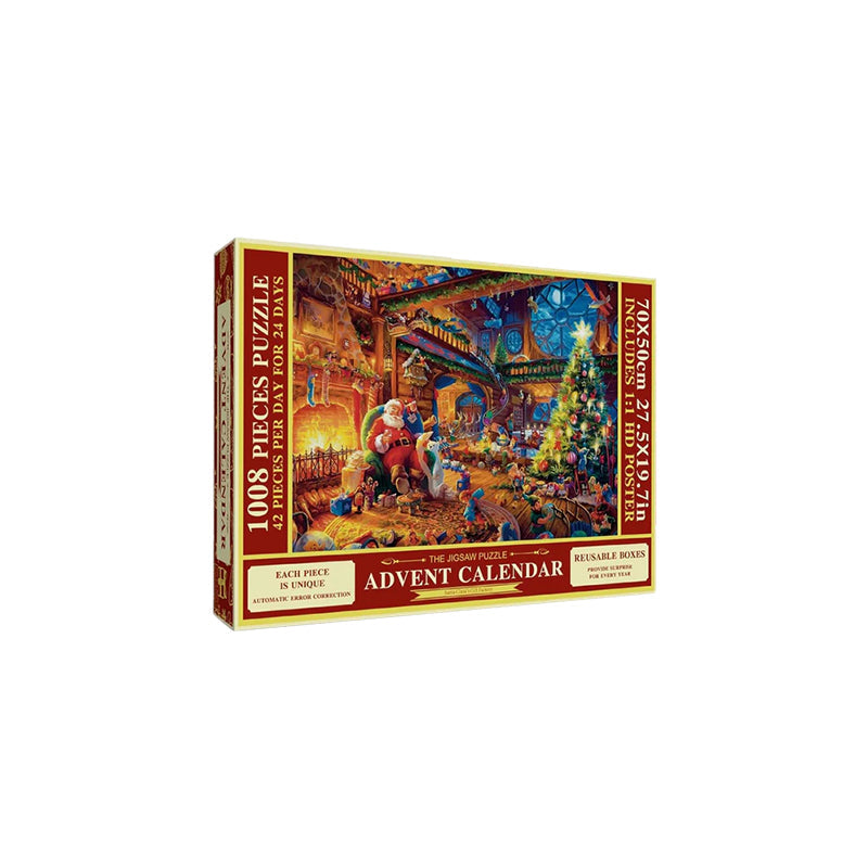 Calendrier de l'Avent Puzzles de Noël - 24 Jours de Compte à Rebours