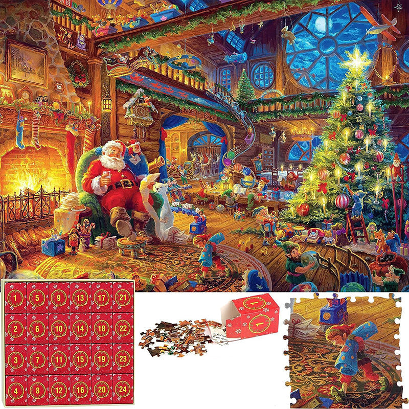 Calendrier de l'Avent Puzzles de Noël - 24 Jours de Compte à Rebours