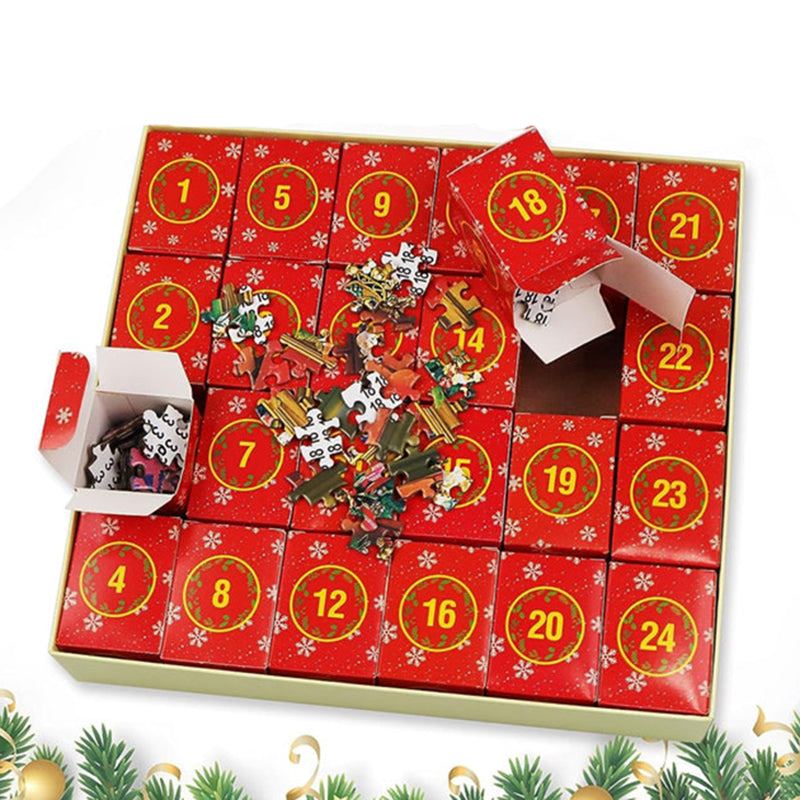 Calendrier de l'Avent Puzzles de Noël - 24 Jours de Compte à Rebours